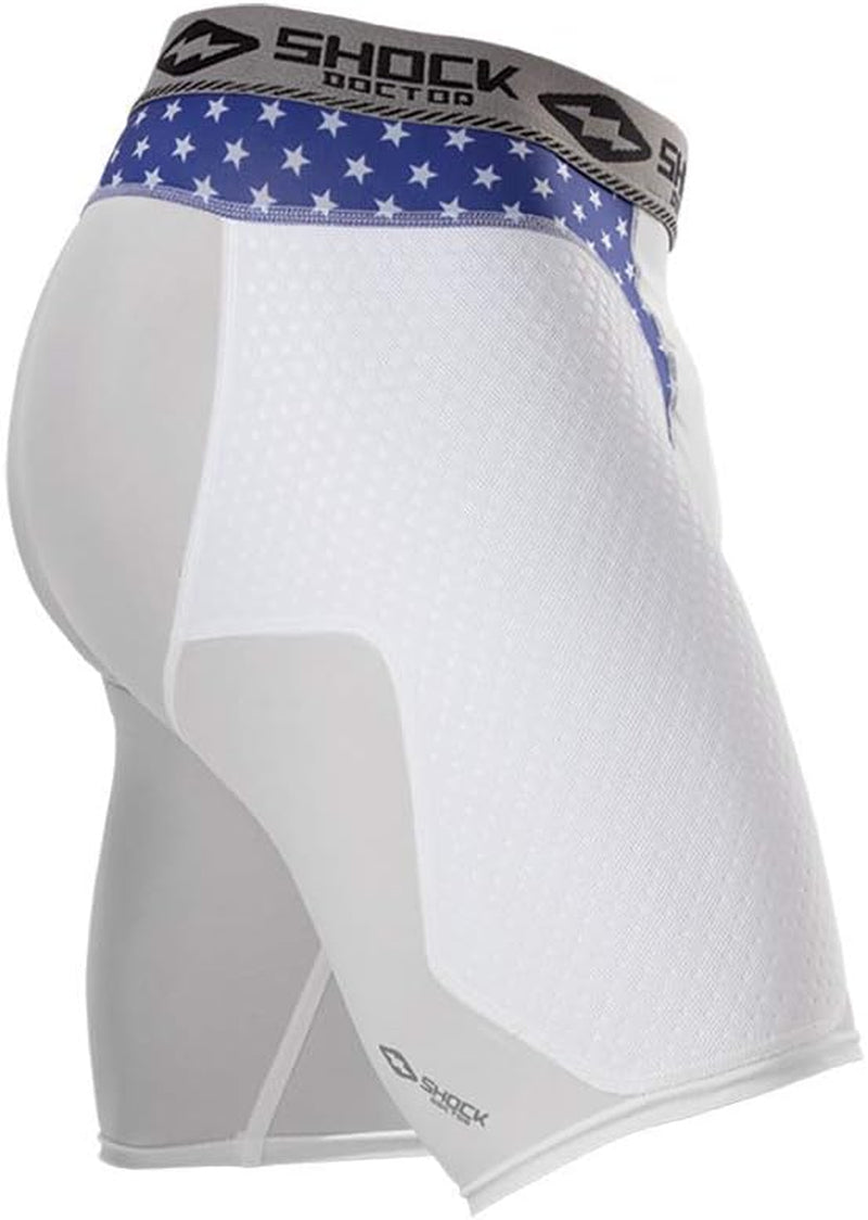 Compression Sliding Padded Shorts with Cup Pocket (Cup NOT Included). Baseball/Softball