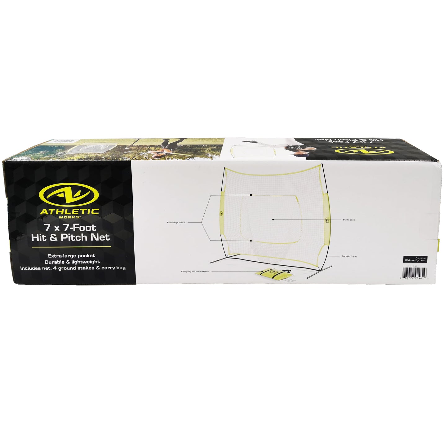 7Ft X 7Ft Hit Pitch Training Net for Baseball Softball Protective Screens, New, 11.02Lb