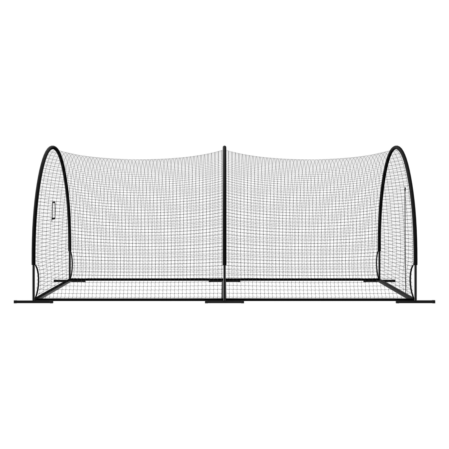 Baseball Batting Cage, 19.9 X 12.0 X 8.2 FT Freestanding Portable Batting Cage, Hitting Cages with 30-Ply Knotted HDPE & Pitching Machine Opening, Battings Cages Netting for Indoor Outdoor
