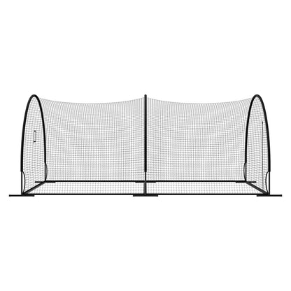 Baseball Batting Cage, 19.9 X 12.0 X 8.2 FT Freestanding Portable Batting Cage, Hitting Cages with 30-Ply Knotted HDPE & Pitching Machine Opening, Battings Cages Netting for Indoor Outdoor