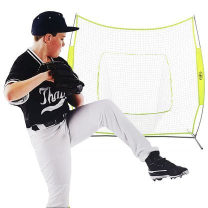 7Ft X 7Ft Hit Pitch Training Net for Baseball Softball Protective Screens, New, 11.02Lb