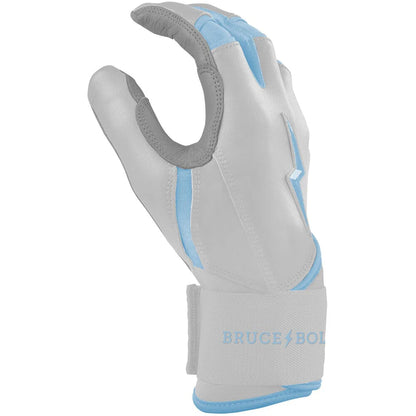 Chrome Series Long Cuff Batting Gloves - Baby Blue