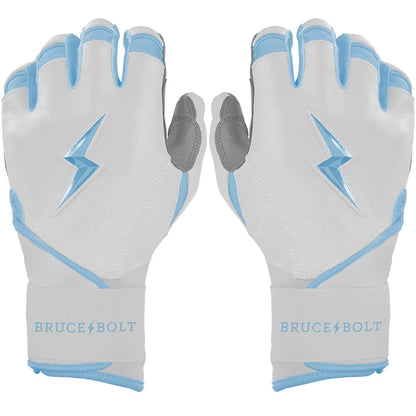 Chrome Series Long Cuff Batting Gloves - Baby Blue