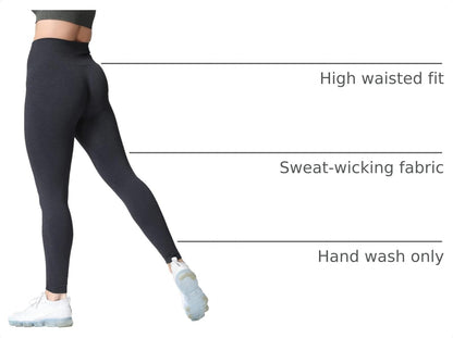 Vital Seamless Leggings 24'' | 24" Inseam High-Waist Workout Yoga Pants,Seamless Fabric, Butt-Lifting, Non-See-Through, Gym,Yoga,Daily Wear