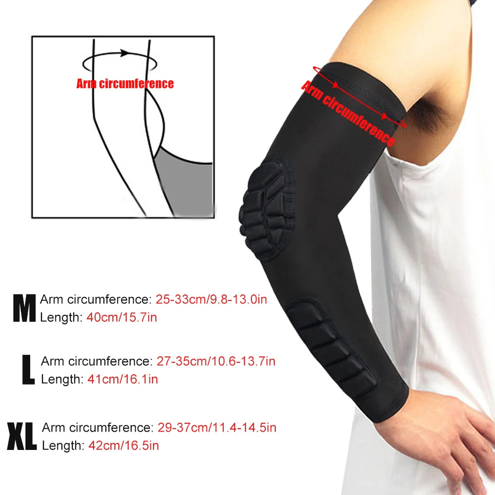 1PCS Arm Sleeves, Youth Adult Basketball Shooter Sleeves,Elbow Forearm Crashproof Pads for Football Basketball Volleyball Soccer