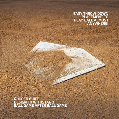 Throw down Baseball Base Set, White Rubber, 3 Lb