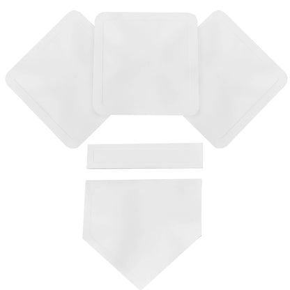 Throw down Baseball Base Set, White Rubber, 3 Lb