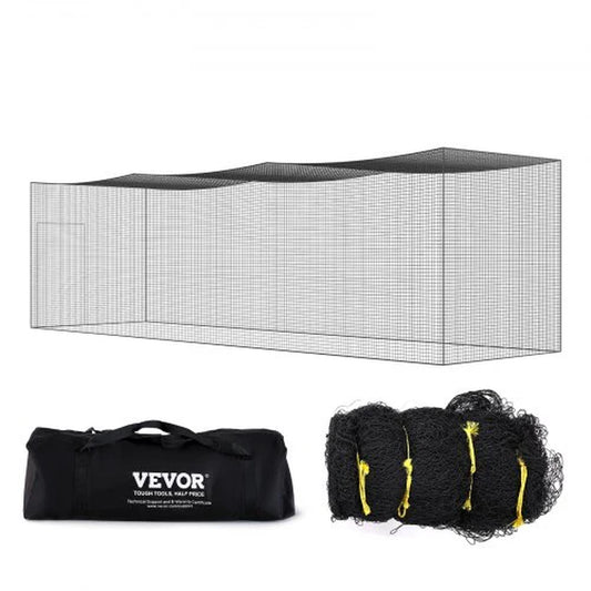 Baseball Batting Netting, Professional Softball Baseball Batting Hitting Training Net, Practice Portable Pitching Cage Net with Door & Carry Bag, Heavy Duty Enclosed PE Netting, 35FT (NET ONLY)
